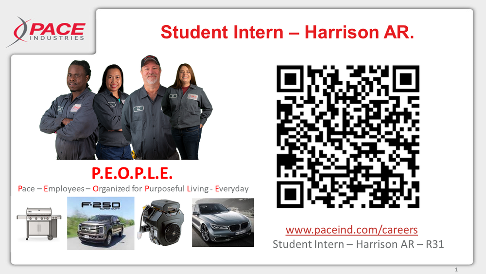 Internships available at Pace Industries