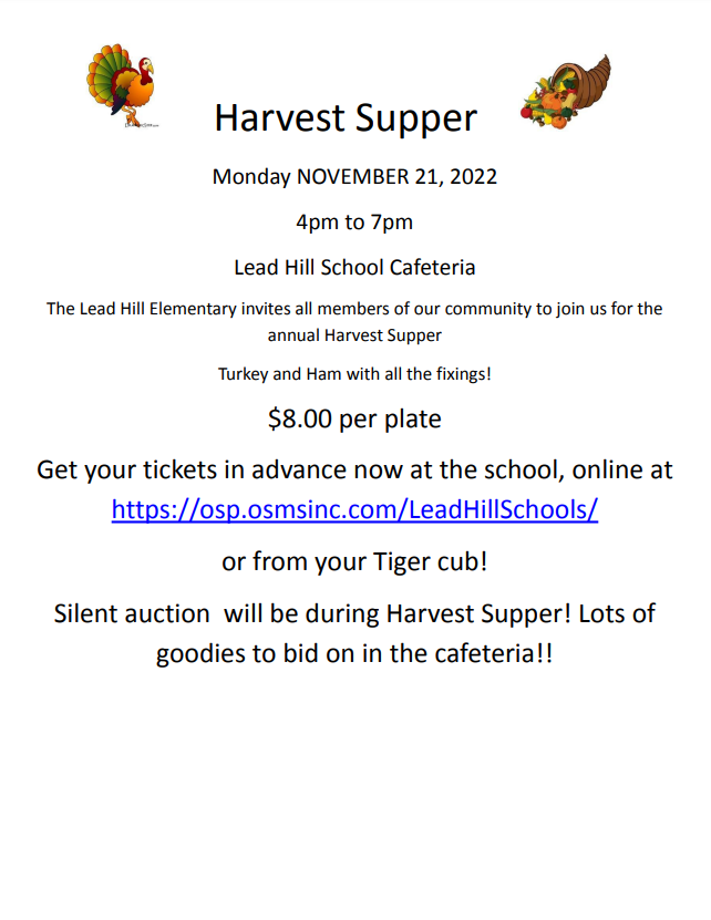 Harvest Supper Flyer