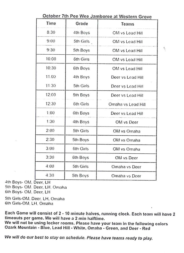 Schedule